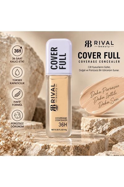 Generic Brand Rival Beauty Cover Full 36H Concealer – High Coverage, Long-Lasting Liquid Concealer 10 g