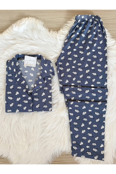 Pijamacs Σετ πιτζάμες με μακριά μανίκια με σχέδιο Kuzucuk και απαλή αίσθηση, ...