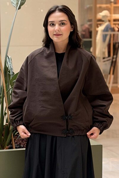 Ghisa V-Neck Front Ribbon Buttoned Jacket