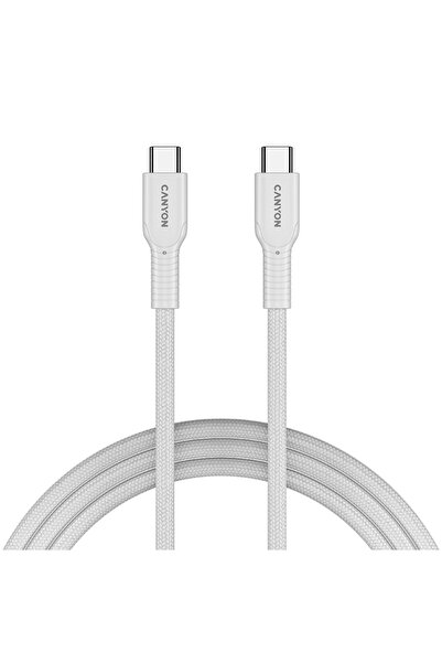 CANYON OnWire 60CL C-C 60W Cablu împletit 1m Alb