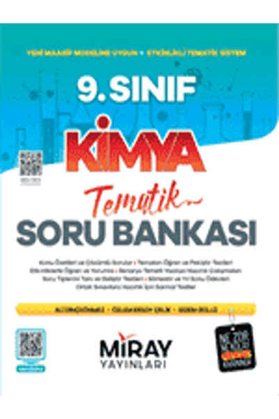 Miray Yayınları MİRAY / 9. SINIF KİMYA TEMATİK KONU ÖZETLİ SORU BANKASI