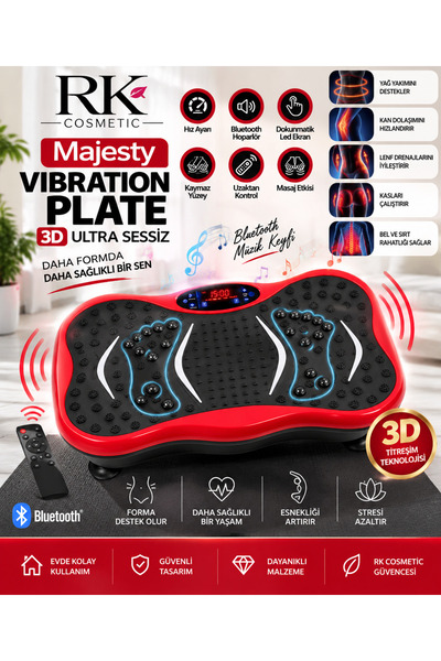 3D 5 Programlı Titreşimli Spor Kondisyon Fitness Egzersiz Aleti Vipration Plate Masaj Aleti