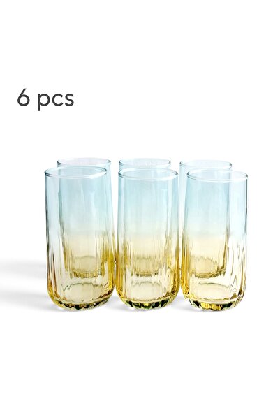 Generic Brand Gradient 6-Pack Soft Drink Glass, 360 ml