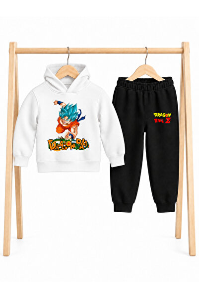 STİL-X Σετ παιδικής φόρμας με κουκούλα Dragon Ball-Z Anime με στάμπα 3 νημάτων