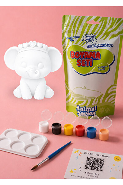 Fil Boyama Seti | Hobi ve Eğitici Aktivite İçin 3D Fil Boyama Seti | Animal Serisi