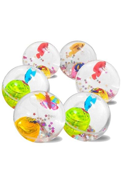 Generic Pack of 5 Multi LED Flashing Luminous Bouncing Balls 55mm Rubber Wate...