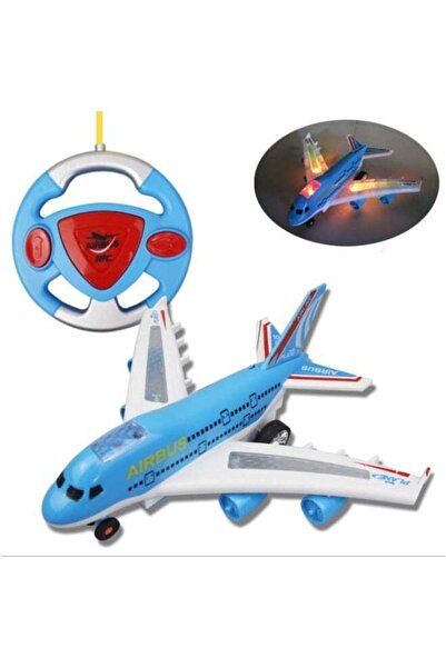 Generic Kids Airbus 2 Channel R/C Airplane Toy with Lights, Music & Ground Mo...