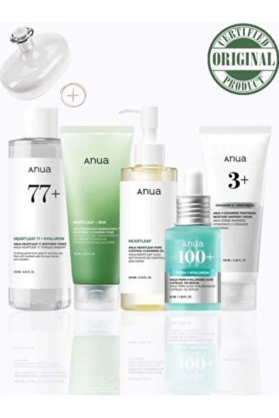 ANUA Heartleaf & PDRN Brightening Hydration Skincare Bundle - Cleansing Oil, ...