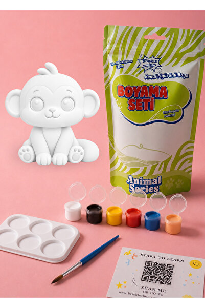 Maymun Boyama Seti | Hobi ve Eğitici Aktivite İçin 3D Maymun Boyama Seti | Animal Serisi
