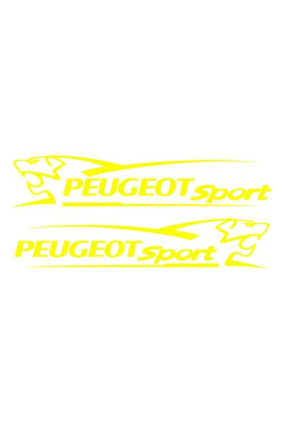 Oracal Set de 2 autocolante laterale Peugeot Sport cu leu - 60cm, Galben