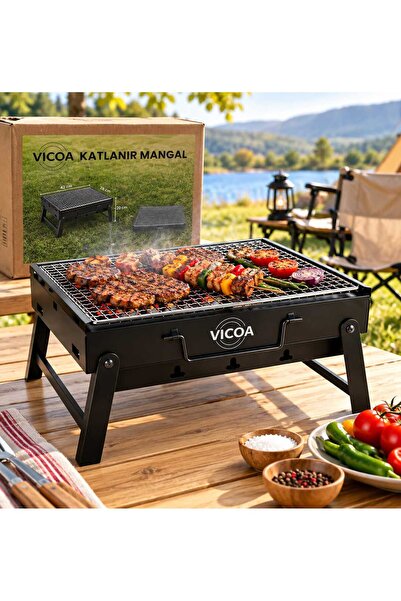 VICOA VPG-4200 Katlanır Kömürlü Mangal – Portatif Taşınabilir Kamp ve Piknik ...