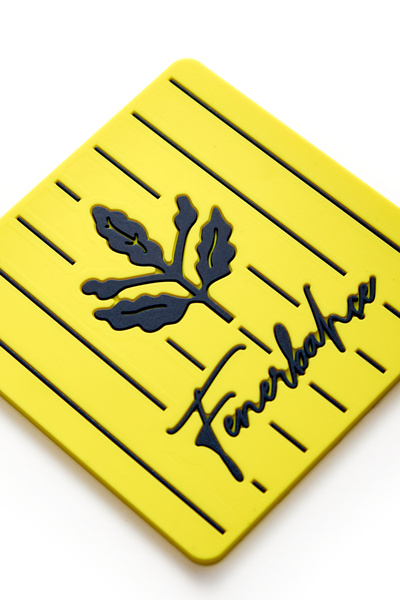 Fenerbahçe Yellow Palamut Silicone Coasters (Set of 2) - Licensed Original