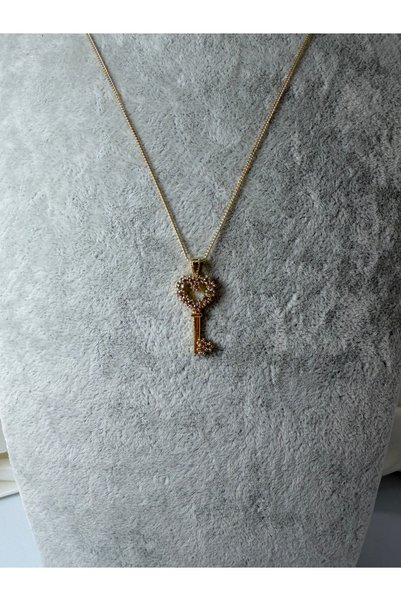 divakse Steel Necklace with Zircon Stone Figure Models