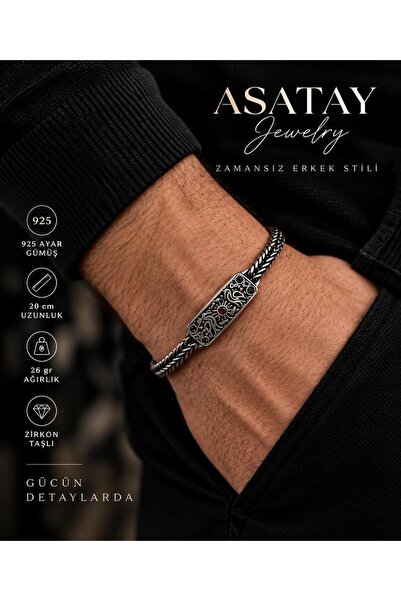 925 Ayar Gümüş Güç, Asalet, Hükümdarlık Ve Korkusuzluk Tasarımlı Erkek Bilekliği Sertifikalı Premium Kadife Hediye Kutusu El Yazılı Özel Not Ayrıcalığı