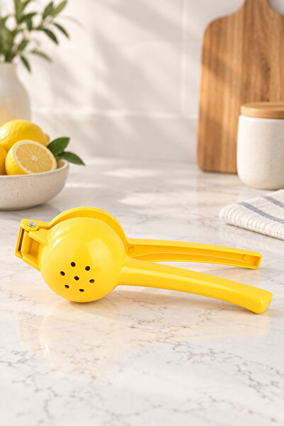 welcomein Yellow Manual Lemon Squeezer – Ergonomic Citrus Juicer with Perfora...
