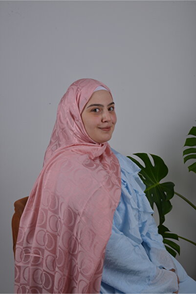 Roselia Collection Nora Pembe Halka Desenli Şal