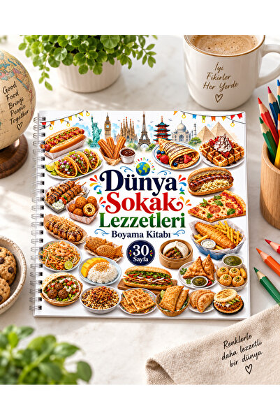 Z&R CRAFT DÜNYA SOKAK LEZZETLERİ YETİŞKİN BOYAMA KİTABI - GLOBAL STREET FOOD