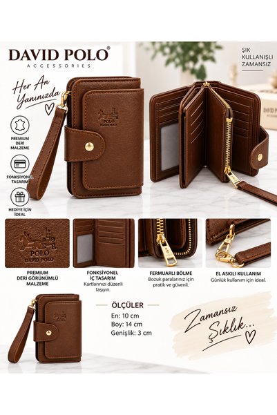 ELAN COLLECTİON Kadın Cüzdan Fonksiyonel Premium Tasarım Çok Bölmeli Kartlıkl...