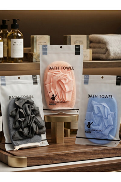 mucit home Duş Fileli Çift Taraflı Banyo Kesesi Hamam Kesesi Ölü Deri Çıkarıcı Kese Tüm Vücut Kesesi