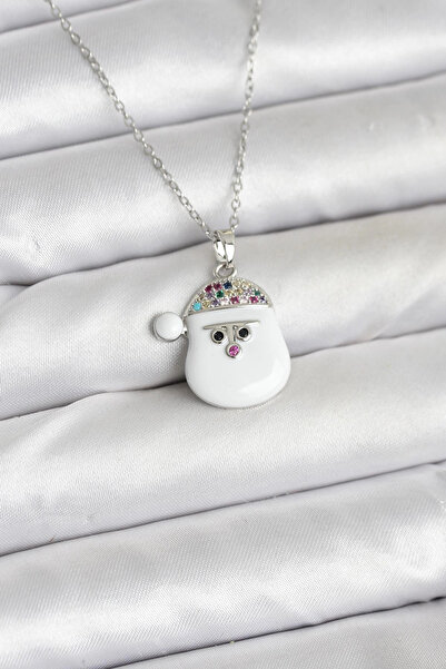 Lovesta Home 316L Steel Chain Silver Color Snowman Head Model with Hat Christ...