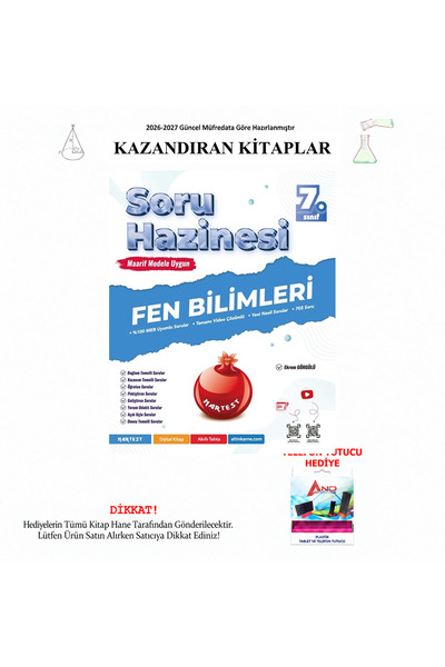 Nartest Yayınları 2026-2027 7. Sınıf Fen Bilimleri Soru Hazinesi