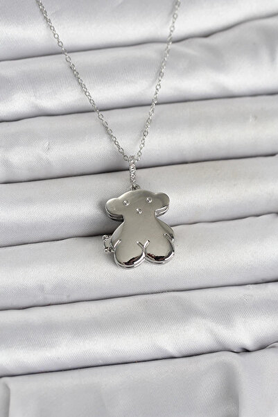 Lovesta Home 316L Steel Chain Silver Color Teddy Bear Model Openable Women's ...
