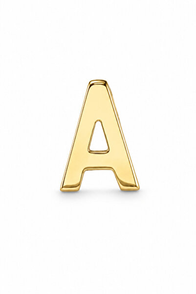 KAIROS JEWELRY 14 Ayar Altın Harf Küpe Tekli Minimal İsim Kadın Küpe