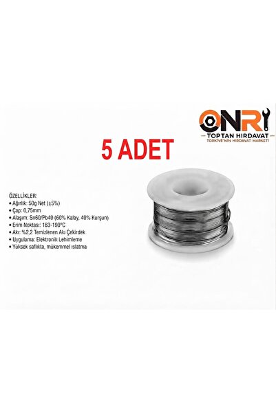 Genel Markalar Onr Hırdavat 0.75mm Kendinden Pastalı Lehim Teli Metre İşi (4,...