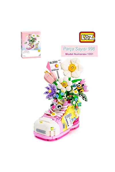 Vagon LZ-1351 LOZ ÇİÇEKLİ SPOR AYAKKABI 998 PARÇA BLOCK OYUNCAK