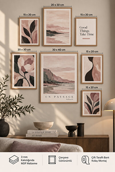 UNT 7-Piece Frame-Looking Modern Painting Set |   Living Room, Office, Kitche...
