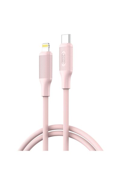 Xo Cablu de date USB-C la Lightning, 1,0 m - roz
