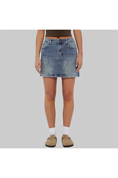 Guess Collection GUESS Originals Γυναικεία Φούστα Τζιν με Πάνελ Go