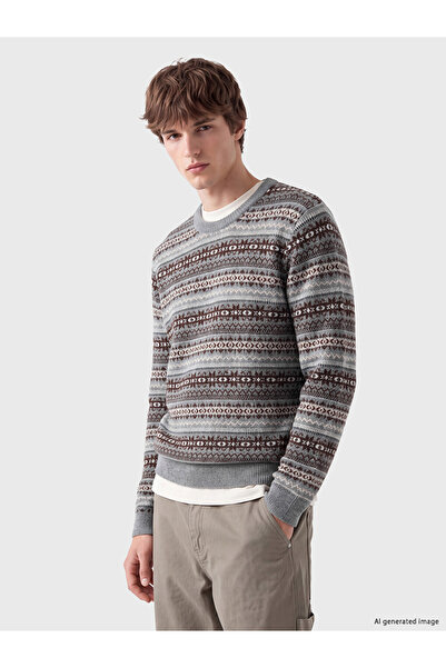 LC Waikiki I Zero Roba Collar Embroidered Men's Knitwear Sweater from Freezen...