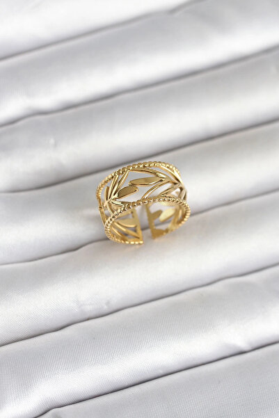 Lovesta Home 316L Steel Gold Color Spike Model Women's Ring Tj-Byk4182