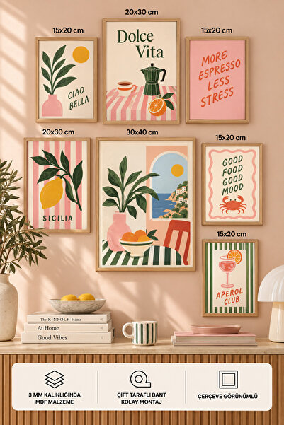 UNT 7-Piece Frame-Looking Modern Painting Set |   Retro & Pop Art |   Sweet L...