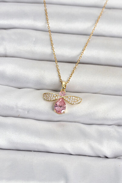 Lovesta Home 316L Steel Chain Gold Color Fly Model Women's Necklace Tj-Bko11088