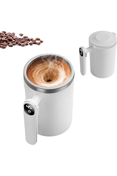 TERRIFI 13.5oz Self Stirring Coffee Mug, Rechargeable Stainless Auto Magnetic...