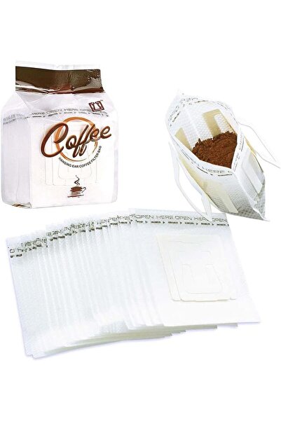 ALMEKAQUZ 50Pcs Portable Coffee Filter Paper Bag, Hanging Ear Drip Coffee Bag...