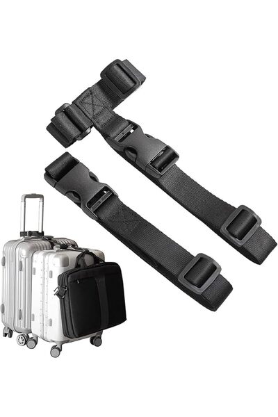 Bukela Pack of 2 Add a Bag Luggage Strap Adjustable Suitcase Belt, Travel Att...