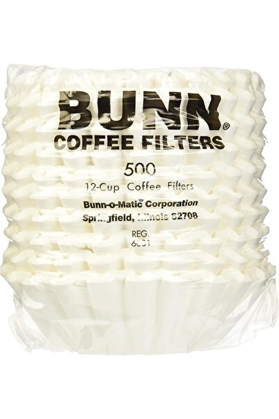 Bunn 20115.0000 فلاتر قهوة تجارية سعة 12 كوب، 1000 قطعة، لون أبيض (1000)