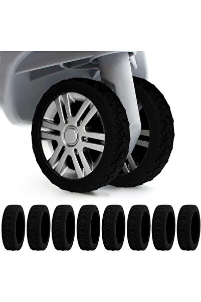 AZONEE Luggage Wheel Covers,8PCS Luggage Wheel Protector Silicone Suitcase Wh...