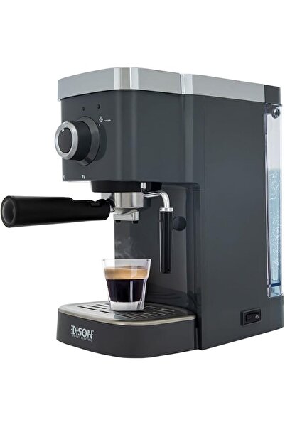 EDISON ELECTRIC Edison Espresso Machine, 1.2L, 1450W - Gray, Coffee Maker, Ba...