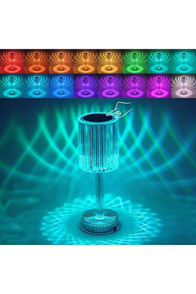 Arabest Crystal Diamond Table Lamp,16 Colors LED Night Light with Touch and R...