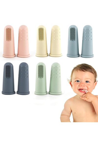 Arabest 10-Piece Baby Finger Silicone Toothbrush Set,Food Grade Silicone Fing...
