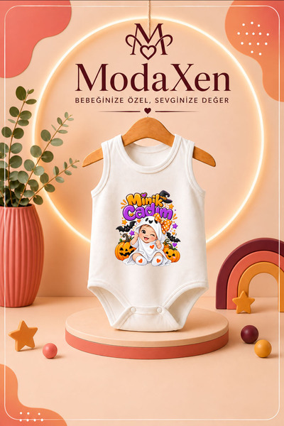 ModaXen Baby Bodysuit with Halloween Print, Printed 100% Cotton (Newborn & In...