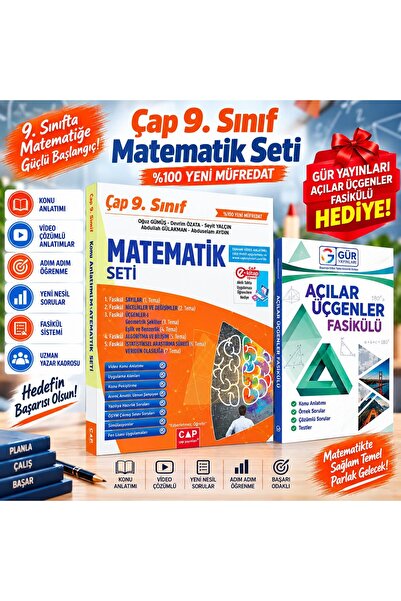 Çap Yayınları 9.SINIF MATEMATİK SETİ 2027-TYT MAARİF DENEME HEDİYELİ!!