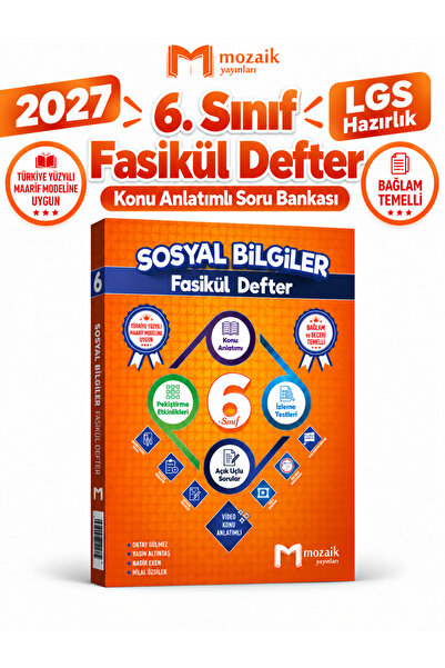 Mozaik Yayınları 2027 6.Sınıf SOSYAL BİLGİLER %100 Maarif Modele Uygun Bağlam...