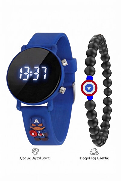 Ct Children's Wristwatch with Led Figures - Bracelet with Natural Stone Figur...
