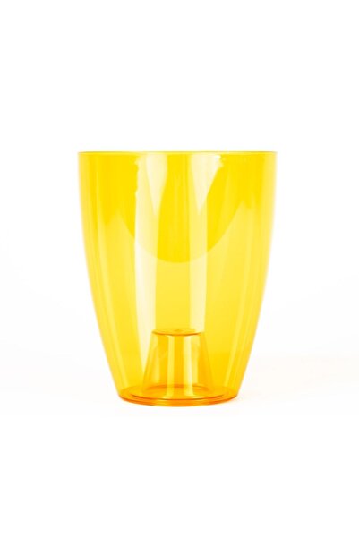 DD SHOP Masca ghiveci orhidee Crystal, rotunda, plastic, portocaliu, D 13.4 cm