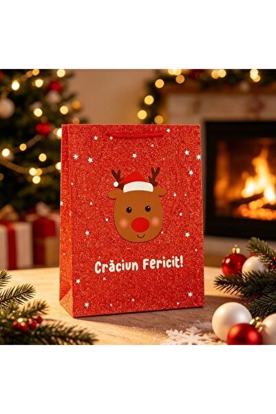 idei Gift paper bag with the inscription "Merry Christmas", dimensions 32×11....